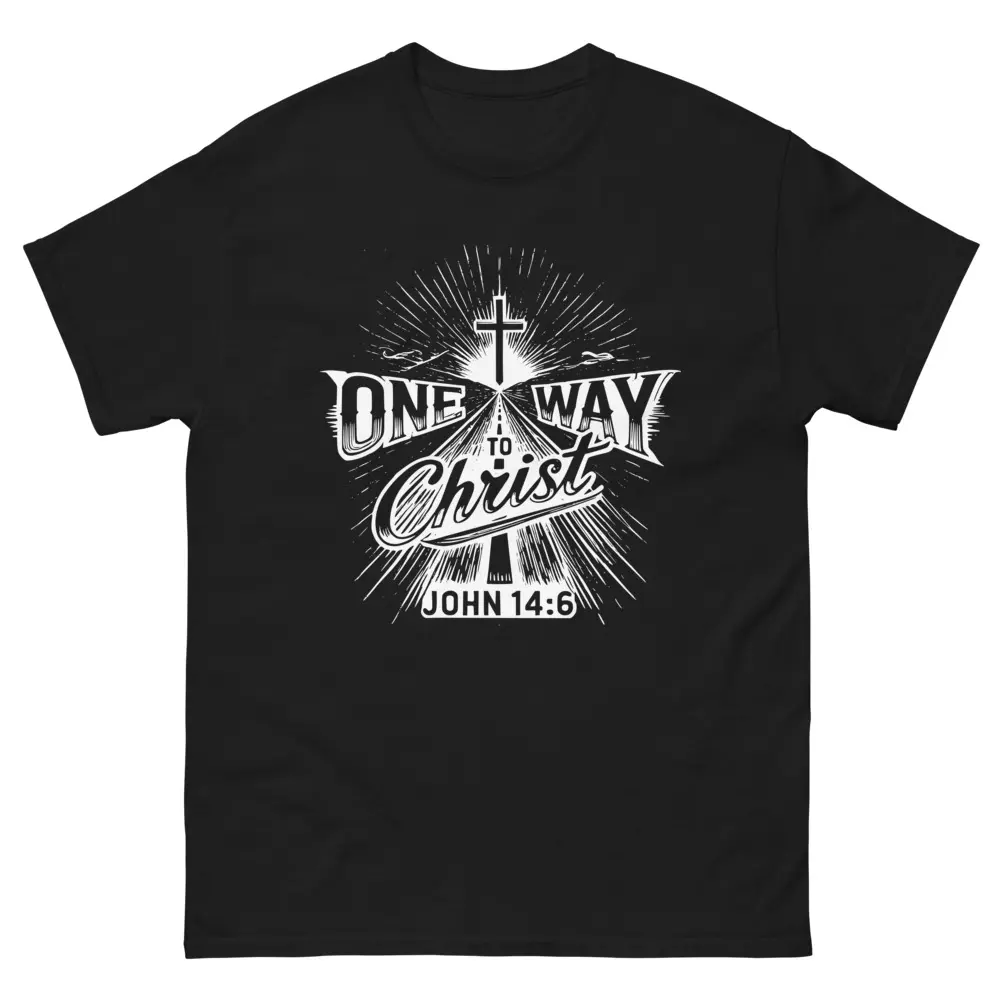 One Way to Christ (Black Unisex T-Shirt)