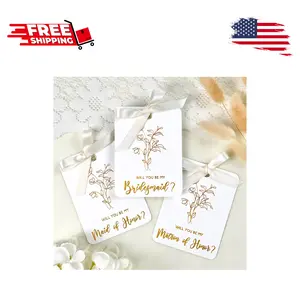 Bridesmaid Proposal Card Set - 8 Will You Be My Bridesmaid, 2 Maid Of Honor Proposal, 2 Matron Of Honor