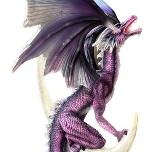 Crescent Moon Dragon Sculpture