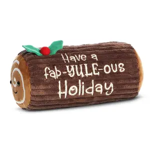 Aurora Festive Fab-Yule-OUS Holiday Stuffed Animal Soft Cuddly Gift Stuffed Animal - Expressive Characters - Quirky Gift Ideas - Brown 9.5 Inches