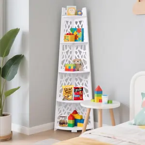 Mean yeah-Corner Shelf Stand, Waterproof Shelf Stand Corner Shelf Perfect for Small Space, Storage Organizer Great for Bathroom, White