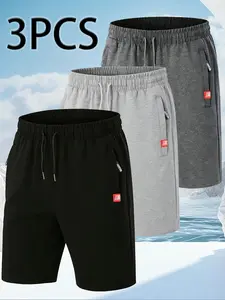 Men’s Casual Outdoor Shorts – Summer design with zippered pockets; minimalist multi-pocket everyday wear suitable for running, fitness, and travel; machine washable, soft and comfortable; plus-size athletic shorts; men’s fashion sports jogging shorts with