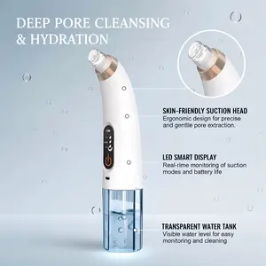Hydra Facial Machine, Electric Blackhead Remover Vacuum with Water Oxygen Bubble Technology, Deep Pore Cleaning, Removes Acne, Oil & Blackheads, Multiple Modes Adjustable Suction, Rechargeable Skincare Device