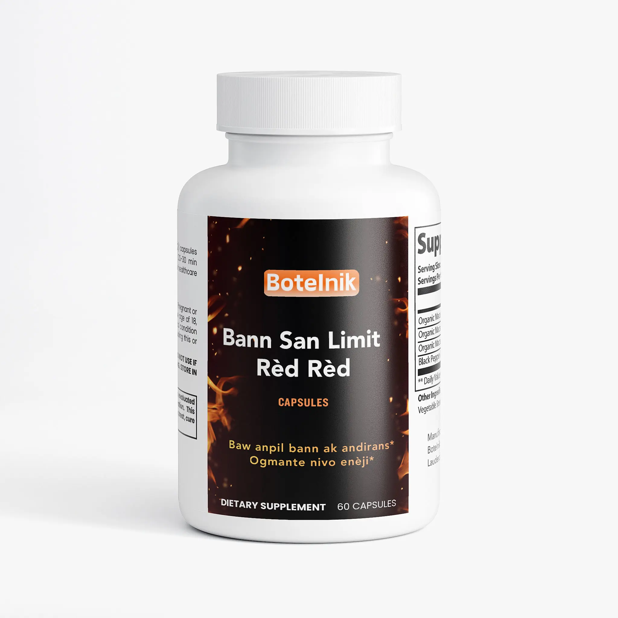 BoteInik Bann San Limit Plus Edible Capsules - 60 Count USA-Made Organic Herbal Supplement, Natural Ingredients for Energy Boost, Fitness & Wellness Support
