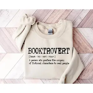 Booktrovert Sweatshirt & Shirt, Book Lover Gift for Women, Classic Literature Hoodie, Bookish Girl Sweat, Bookworm Hoodie, Gift for Librarian - TrendWear USA