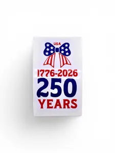 USA 250th Anniversary Bow Sticker | Patriotic America Sticker | 4th of July Sticker