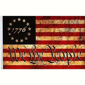We The People 1776 Constitution Flag -  FT Polyester American Patriotic Outdoor Banner for Home and Yard Decoration