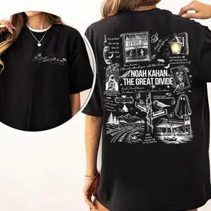 The Divide NK 2 Sides Shirt, Noah Country Music Concert, Indie Folk Collage Graphic, Vintage Inspired Concert Tee