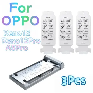 High-Definition Screen Protector Film for Oppo Reno12 Reno12pro A5pro, No Bubble, No Dust, 3-Pack, Not Tempered Glass