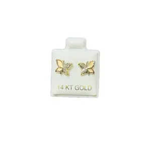 14k Gold Butterfly Earrings - Elegant Jewelry for Women