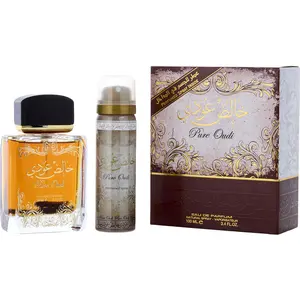 Lattafa Pure Oudi Set-Eau De Parfum Spray 3.4 Oz & Deodorant 1.6 Oz For Unisex