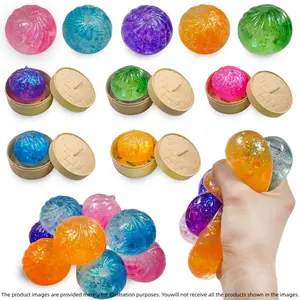 Glitter Dumpling Squishy Toy, Colorful Stress Relief Sensory Toy, Soft Slow Rebound, Perfect for Parties and Gifts