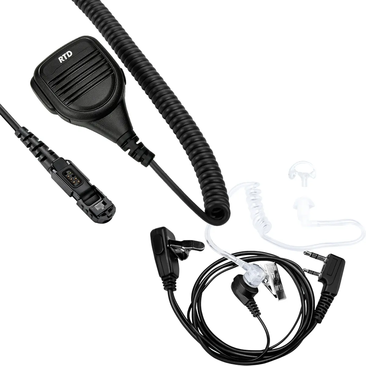 RTD Noise Cancellation Speaker Mic for Motorola Portable Radios XPR-3500e, XPR-3300e, XPR-3500, XPR-3300 - Plastic Audio Device with Noise Reduction, Sound Enhancement, Cable & Connector