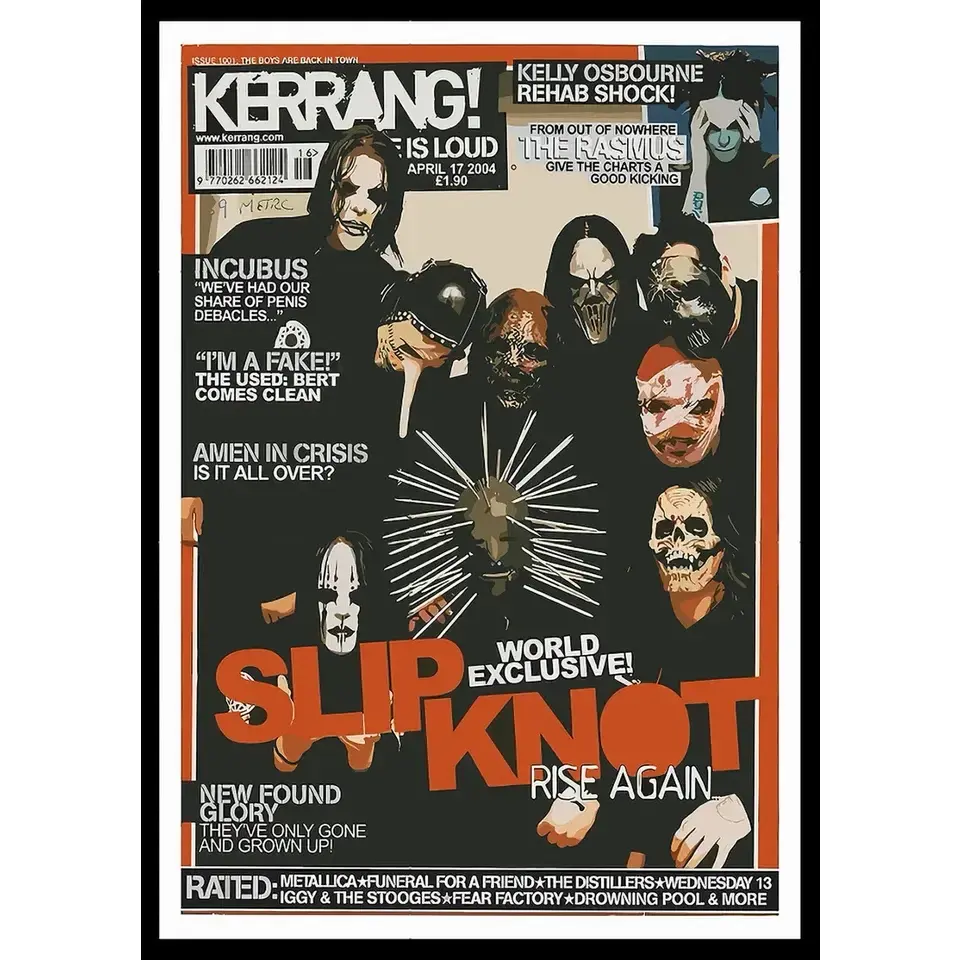 Slipknot 2004 Poster , Rock Bands Music Posters Prints Wall Art Home Decor Slipknot 2004 Poster , Rock Bands Music Posters Prints Wall Art Home Decor