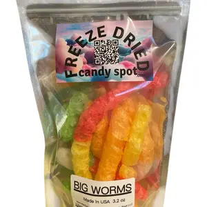 BIG WORMS freeze dried gummy worms Crunchy