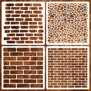 Reusable Plastic Templates Set, Crafts Art Supplies, DIY Art Supplies for Scrapbooking & Home Decor, Ideal for Walls, Floors, Tiles, Canvas Painting