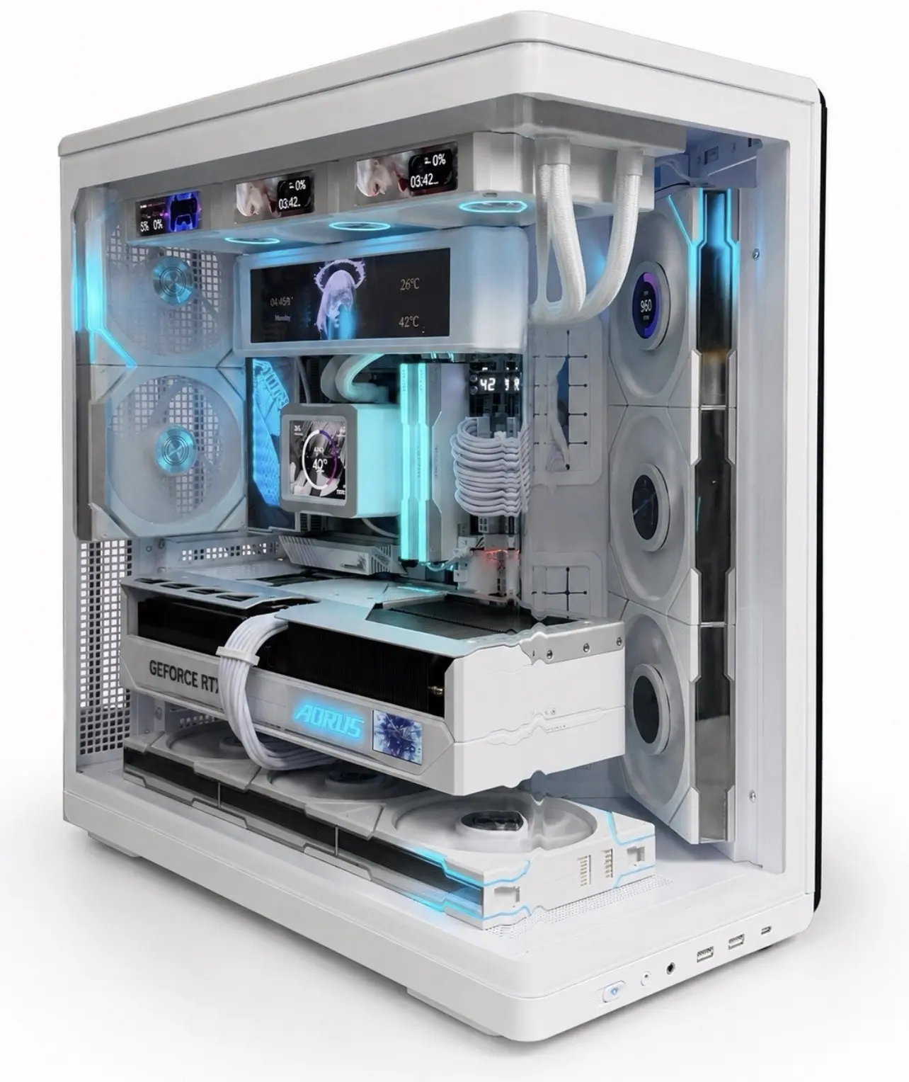 Custom Built White RTX 5080 Gaming PC | Ryzen 9 9900X3D | 64GB DDR5 | 4TB Gen5