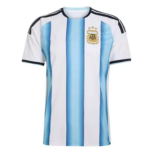 Argentina 2026 World Cup Home Jersey Men Women AFA 3-Star FIFA Champion Streetwear Casual Fan Shirt Light Blue White Stripes Fall Spring Loose Comfortable Football Supporter Gift