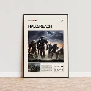 ROMULO Halo - Reach Poster, Video Game Poster, Minimalist Game Print, Gaming Room Poster, Gamer Gift, Gaming Wall Art