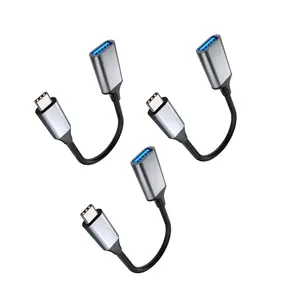 Type-C Male to USB-A Female Adapter (3 Pack), USB Converter for MacBook, iPad, Samsung, Google Pixel, Flash Drives