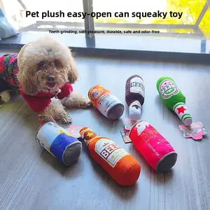 sniff  ball New cans, wine bottles, dog sounds, plush toys, molars, bite-resistant interactive training, pet toys  we  love puppy  christmas  gifts washable sport fan