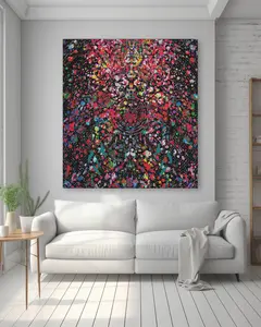 Anti Dose - Visionary Art Print Spotted Geometric Abstract Design For Dorms Studios Living Spaces Vivid Color Matrix Psychedelic Symmetry Hypnotic Layers Ideal For Modern Wall Decor & Immersive Aesthetic Interiors