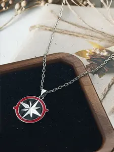 Unique Creative Compass Necklace Pendant, Unisex Fashion Accessory, Perfect for Casual, Ideal Gift for Friends
