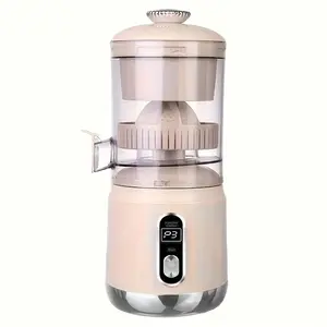 Cold Press Juicer Machines Portable & USB-C Rechargeable Electric Citrus Juicer with Large Feed Chute for Whole Fruits & Vegetables Slow Masticating Juicers Easy to Clean