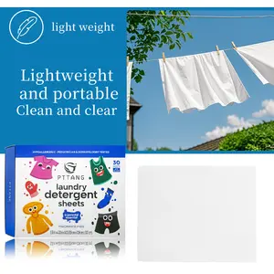 Home Stain Laundry Tablets, Powerful Cleaning Tablets, Single Clothing Scented Long-Lasting Clean Wash Paper, Durable Fabric Care Solution, Easy Use