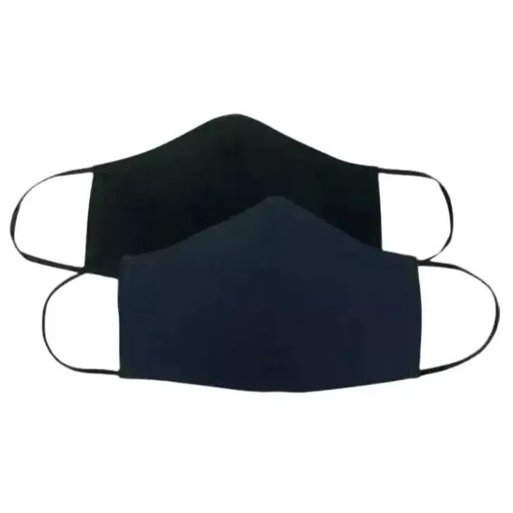 6 Goodfellow Adult Reusable Fabric Face Masks Unisex Cotton Plain Design with Filter Pocket Dust Resistant 3 Packs of 2 Per Pack in Blue and Black