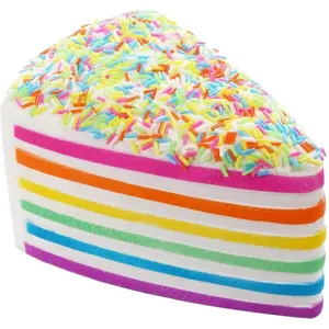 Rainbow Cake Cheese Squishy – Slow Rising & Scented| Valentine Stress Toy