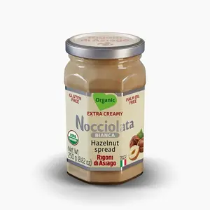 Rigoni di Asiago Nocciolata Bianca Organic Hazelnut Spread, 8.82 oz, Cocoa Free