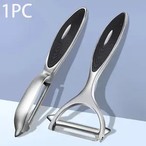 1pc Kitchen Vegetable Fruit Peelers, Stainless Steel Peelers With Non-Slip Handle & Sharp Blade potato planer, multi-function tool, Vegetable Fruit Cutter, Kitchenware
