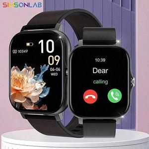 simsonlab 1.83 inches multifunctional smartwatch tracker, fashionable digital watch with wireless bt calling, sports smart watches for women & men, electronic gadgets, touch screen smartwatch
