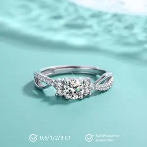 Bragi Moissanite Ring S925 0.5/1.0/2.0/3.0 CT - Round Cut - Lore Jewelry