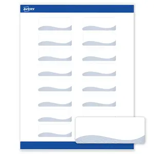 Avery Printable Rectangle Address Labels with Sure Feed Technology, Pre-Printed Colorful Design, Matte White, 1" x 2-5/8", Laser & Inkjet Compatible, 160 Total