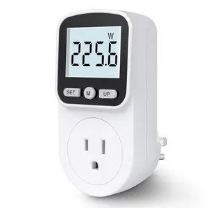 Home Energy Monitor Electricity Usage Monitor Watt Meter Power Plug Energy Voltage Amps Tester with Backlight, Overload Protection, 8 Display Modes