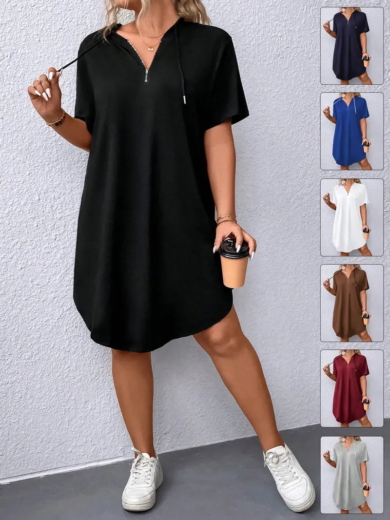 sachin and babi light blue dress Plus Size Dress For Women Short Sleeve Empire Waist Casual Swing T-shirt  Dress