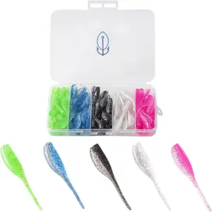 100 count Crappie Lures Kit, Crappie Jig Heads and Crappie Baits Soft Plastic Fishing Lures for Crappie