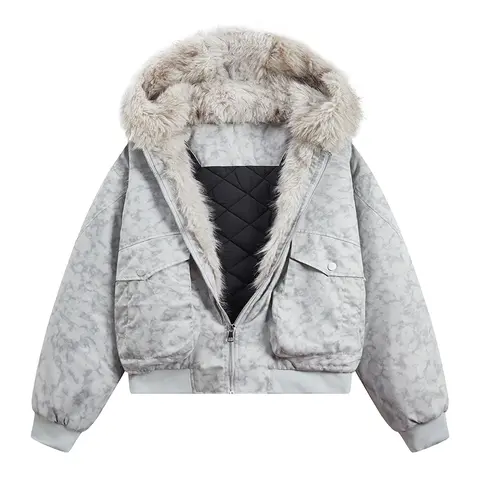 Casual Cotton Loose Streetwear Jacket Men's thick, loose, comfortable hooded warm jacket, casual top  Stylish Menswear Coat