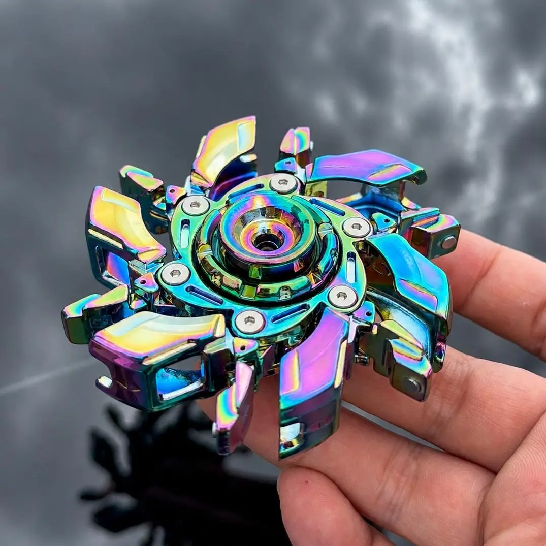 Metal Spinner Fidget Toy for Adults, Transformable Armor Mechanical Fidget Spinner, Full Metal Finger Spinner Toy For Stress Relief, Focus, ADHD & Anxiety, Sensory Stress Relief EDC Gear for Adult Mech Fans