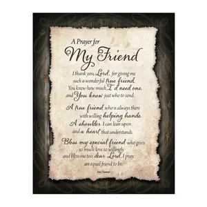Dexsa Prayer For My Friend Timberland Wood Plaque 11.75" x 15"
