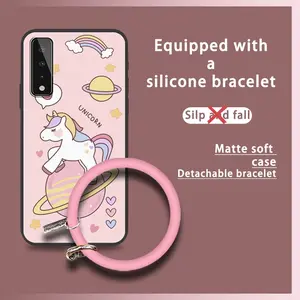 Bracelet Ring Phone Case For LG Stylo7 5G Protective Back Cover Youth Personality Anti-knock heat dissipation Dirt-resistant Cartoon Creative Funny Waterproof Solid Color Cute