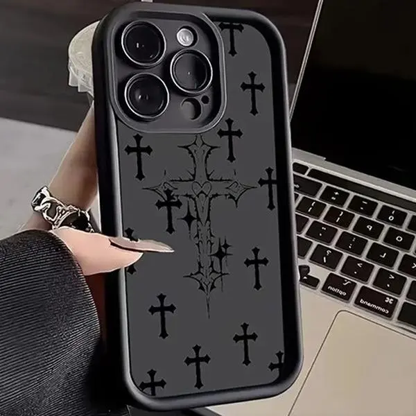 Biblical Cross Phone Case for iPhone 17 Pro Max 16 Pro Max 15 Pro 14 13 12 11 Sleek Shockproof Lightweight Cover with Protection Protective iphone 15 pro max case iphone 13 case drop-proof phone case Cellphone Smartphone, Accessories, Casing