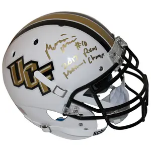 McKenzie Milton Signed UCF White F/S Helmet w/ "2017 Real National Champs"-JSA