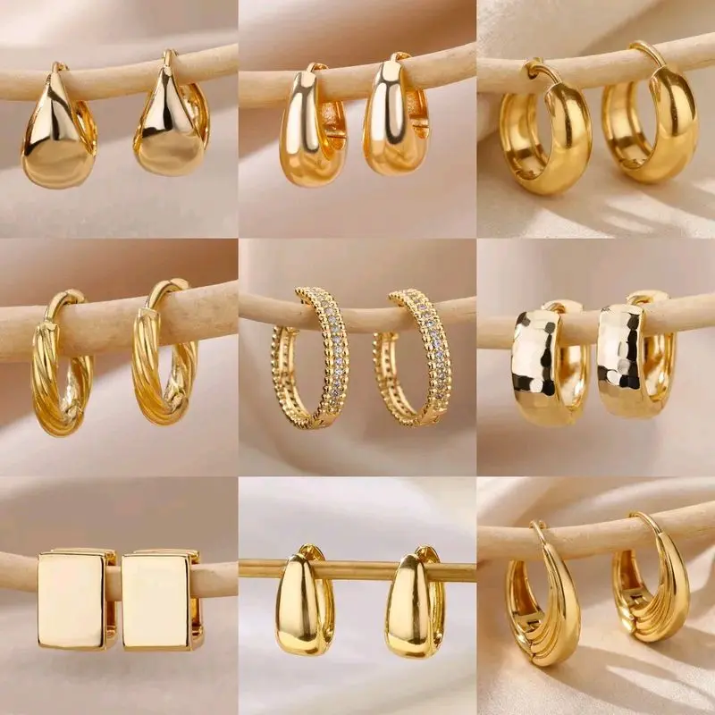 18k Gold Plated Waterproof Earrings 18k Gold Plated Waterproof Earrings