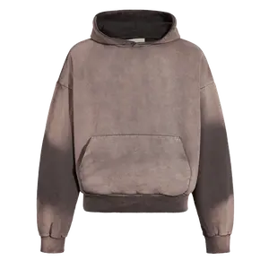 Vintage Washed Hoodie - Brown