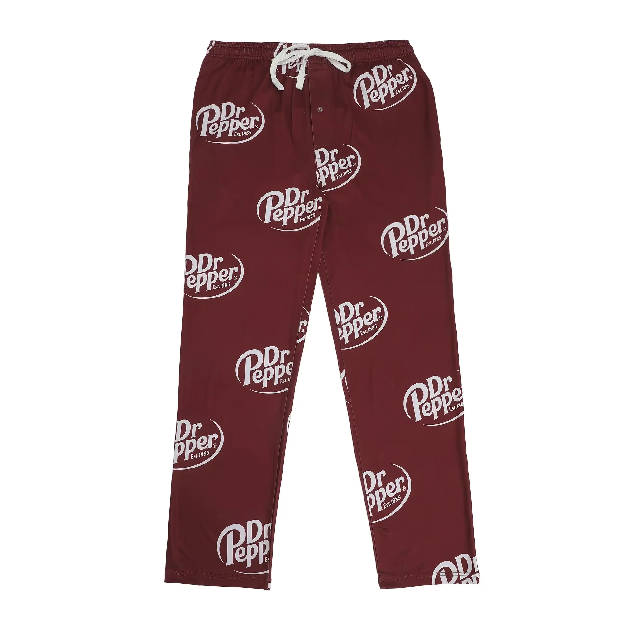 Dr Pepper Pajama Pants for Men, All-Over Print Sleep Pants, Comfy Lounge Pants, Casual Wide Leg Sweatpants