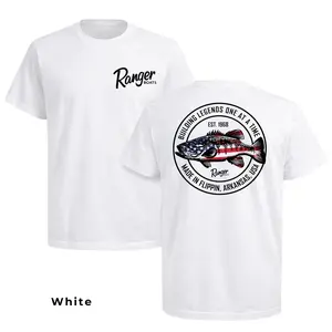 Ranger Boats Patriotic Bass Fishing Shirt, American Flag Fish Graphic Tee, USA Fishing T-Shirt