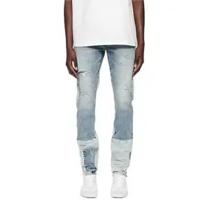 PURPLE BRAND SKINNY PATCHWORK JEANS